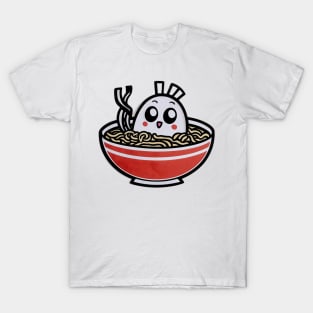 Kawaii ramen noodles bowl T-Shirt